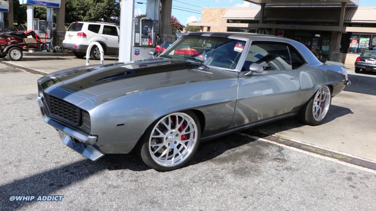 WhipAddict: LS2 69' Chevrolet Camaro SS on Staggered 20s, Custom Paint & Interior - YouTube