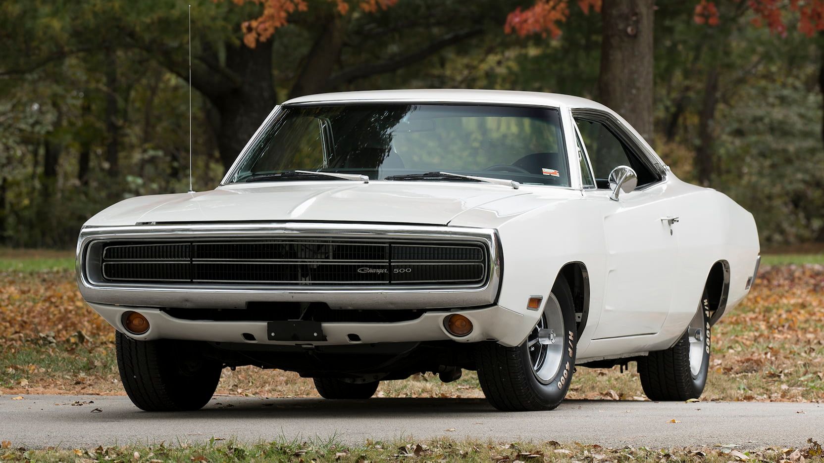 A parked 1970 Dodge Charger 500